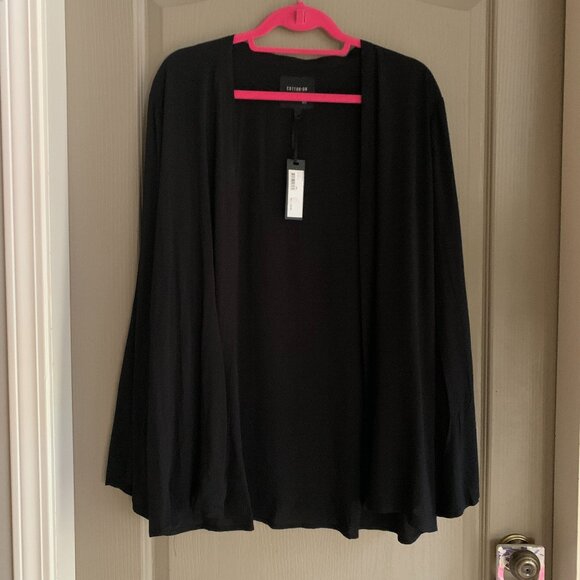 black sheer cardigan // perfect for layering! NWT - Picture 1 of 10